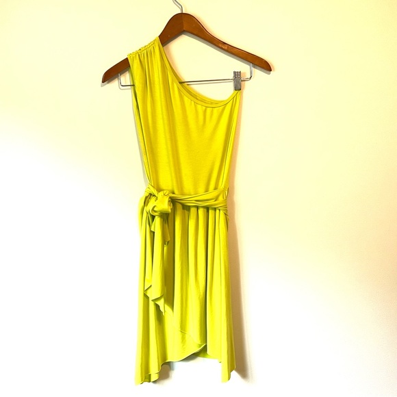 Rachel Pally Electric Lime One Shoulder Wrap Dress , size small - Picture 2 of 6